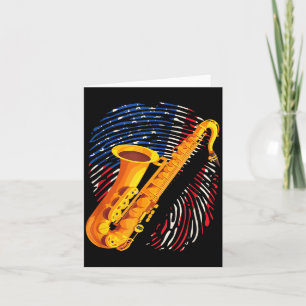 American Saxophone Player Saxophonist Jazz Band Me Card