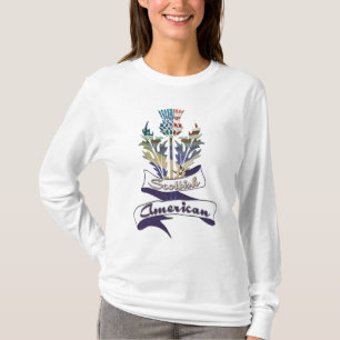 American Scottish Thistle Flags Women's T-Shirts