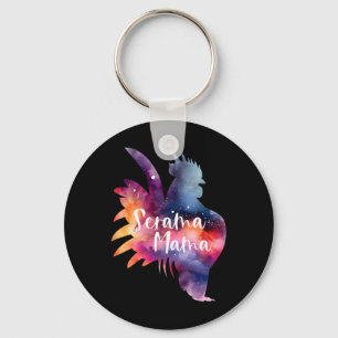 American Serama Mama Show Chicken Hen Rooster Tiny Key Ring
