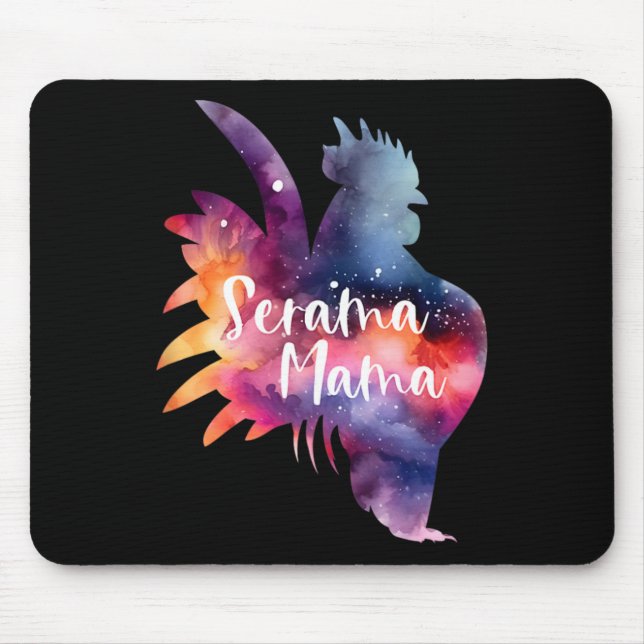 American Serama Mama Show Chicken Hen Rooster Tiny Mouse Mat (Front)