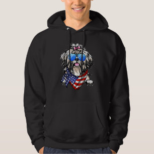 American Shih Tzu Usa Flag 4th Of July Hoodie
