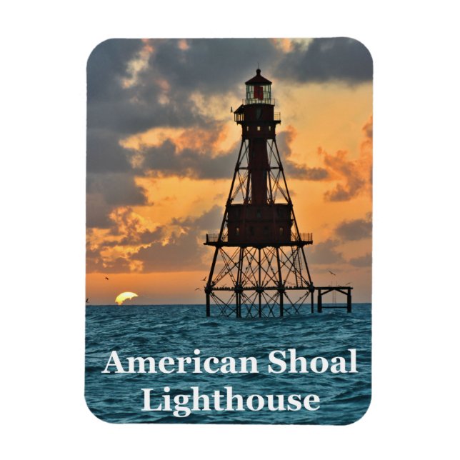 American Shoal Lighthouse, Florida Magnet (Vertical)