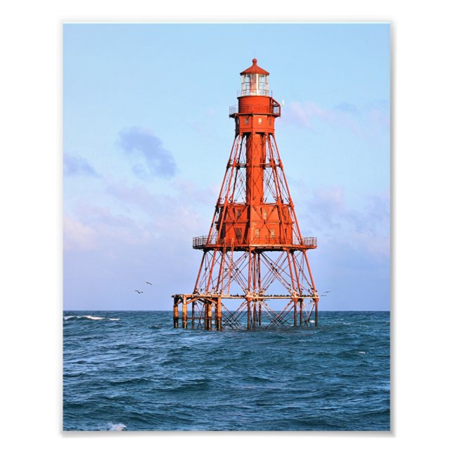 American Shoal Lighthouse, Florida Satin Photo (Front)