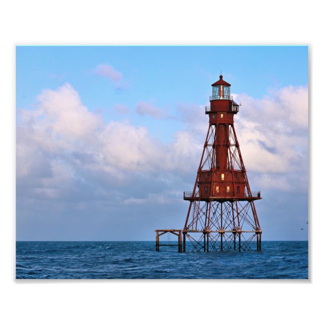 American Shoal Lighthouse, Florida Satin Photo (Front)