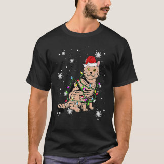 American Shorthair Cat Christmas Lights Christmas  T-Shirt