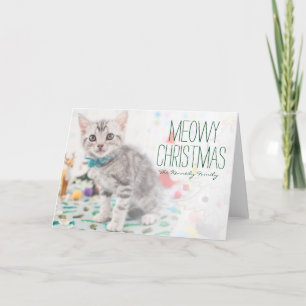 American Shorthair Cat Holiday Card