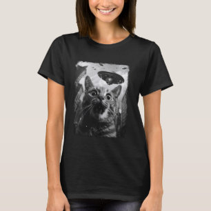 American Shorthair Cat UFO Alien Extraterrestrial  T-Shirt
