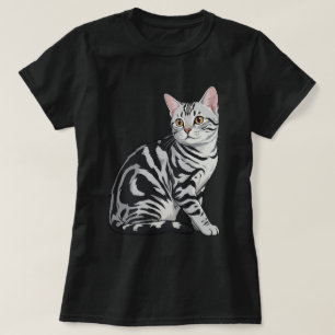 American Shorthair Classic Tabby Art T-Shirt