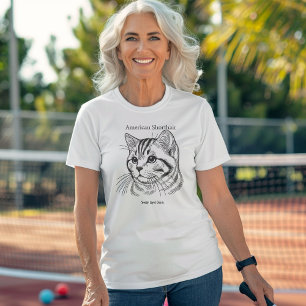 American Shorthair Portrait T-Shirt