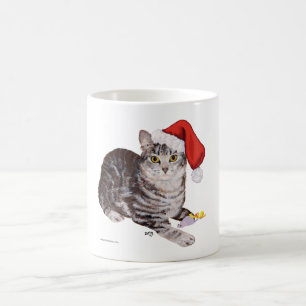 American Shorthair Tabby Cat - Christmas Coffee Mug