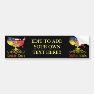 American Sicilian Roots Bumper Stickers