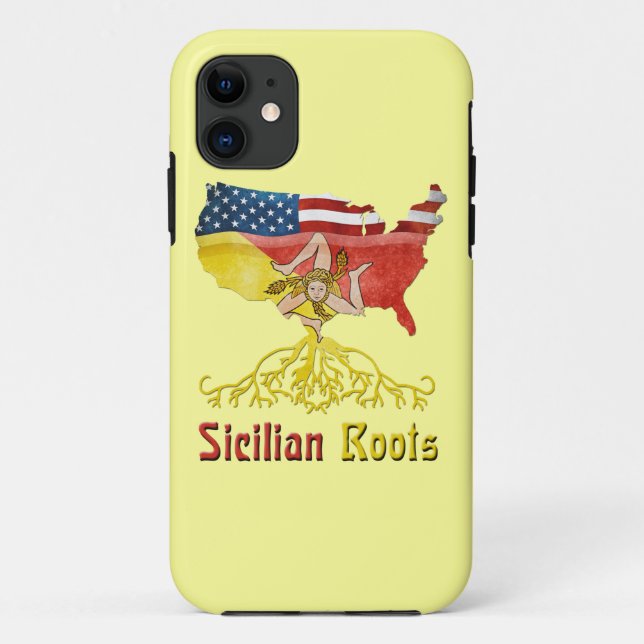 American Sicilian Roots iPhone Smartphone Case (Back)