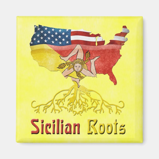 American Sicilian Roots Magnet (Front)