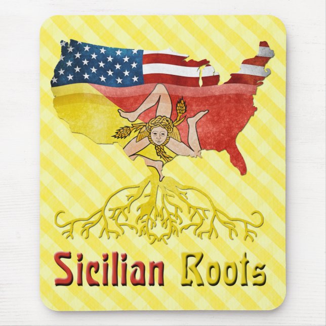 American Sicilian Roots Mousemat (Front)
