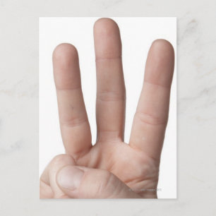 American Sign Language 6 Postcard