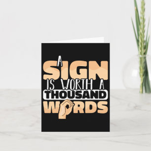 American Sign Language A Sign Is Worth A Thousand  Card