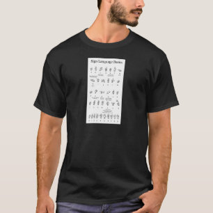 American Sign Language Alphabet and Numbers T-Shirt