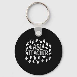 American Sign Language Alphabet Asl Teacher Key Ring