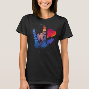 American Sign Language ASL I love you in sign lang T-Shirt