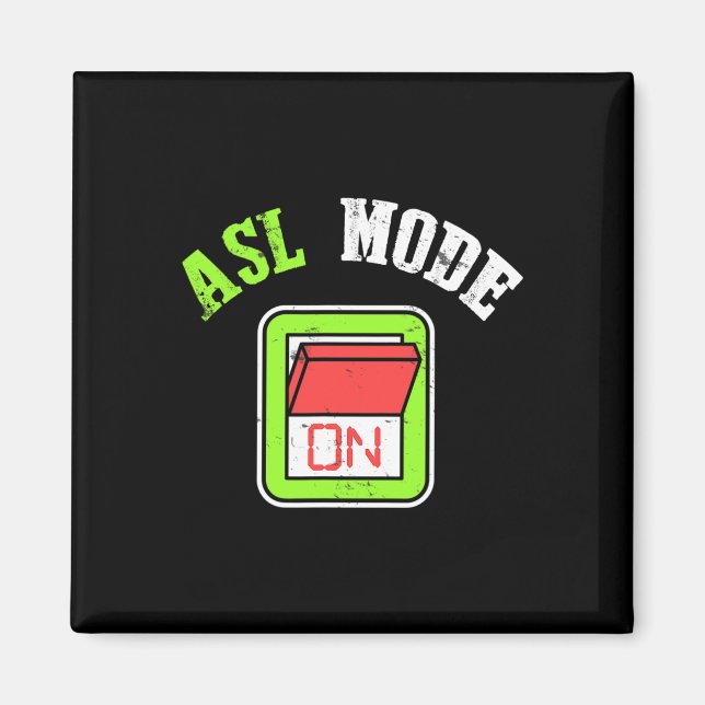 American Sign Language Asl Im Deaf Awareness  Magnet (Front)