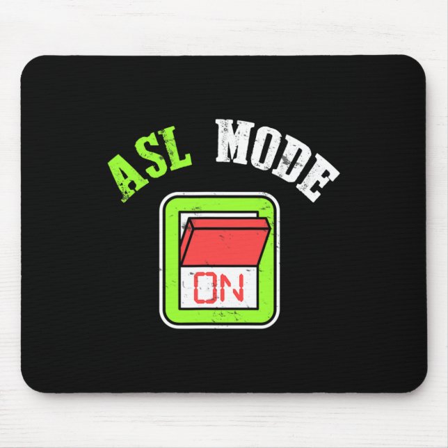 American Sign Language  ASL  Im Deaf Awareness  Mouse Mat (Front)