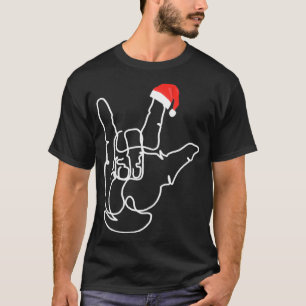 American Sign Language ASL Love Christmas  T-Shirt