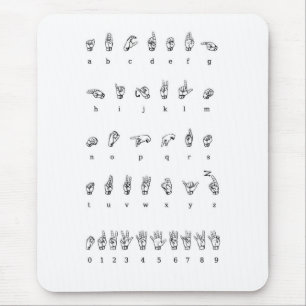 American Sign Language (ASL) Mouse Mat