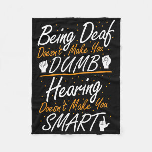 American Sign Language Awareness - Asl Deaf Pride Fleece Blanket