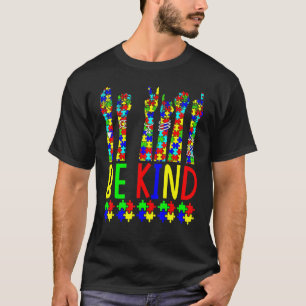 American Sign Language Be Kind Hand Puzzle Autism T-Shirt