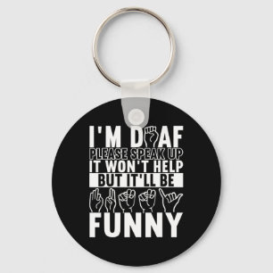 American Sign Language Deaf Awareness 10  Key Ring