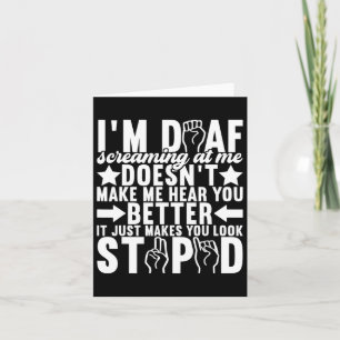 American Sign Language Deaf Awareness 11 Card
