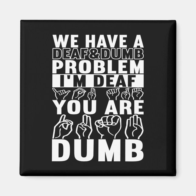 American Sign Language Deaf Awareness 16 Magnet (Front)