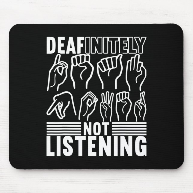 American Sign Language Deaf Awareness 1 Mouse Mat (Front)