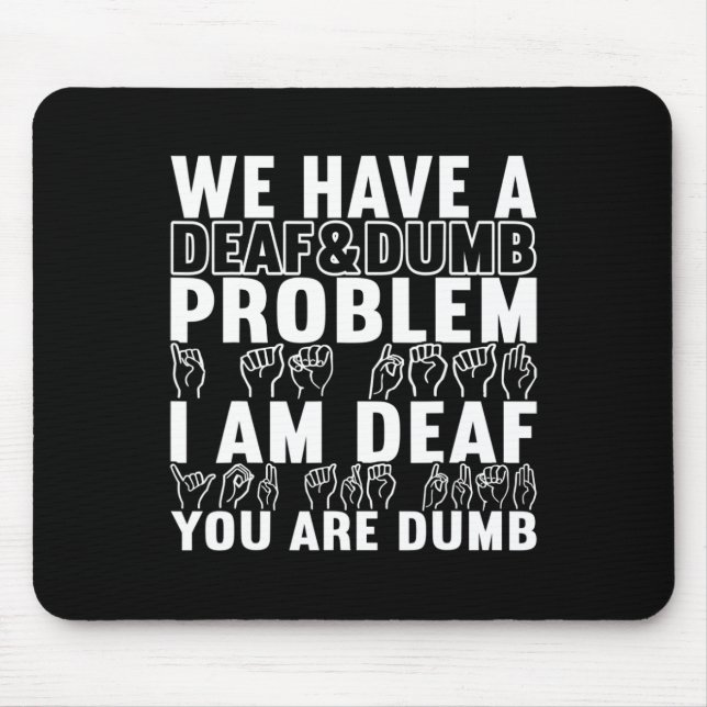 American Sign Language Deaf Awareness 20 Mouse Mat (Front)