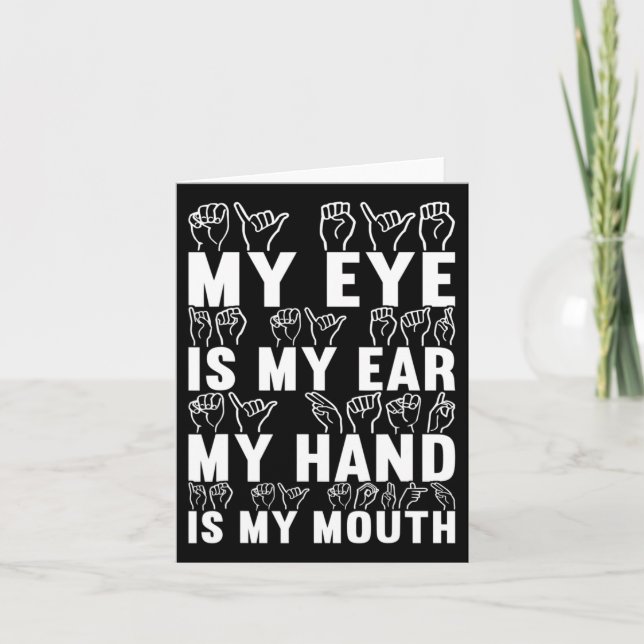 American Sign Language Deaf Awareness 21  Card (Front)