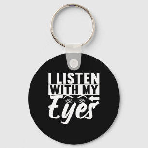 American Sign Language Deaf Awareness 4 Key Ring