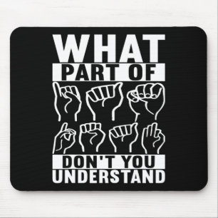 American Sign Language Deaf Awareness 7 Mouse Mat