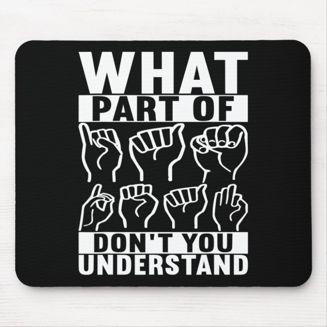 American Sign Language Deaf Awareness 7 Mouse Mat (Front)