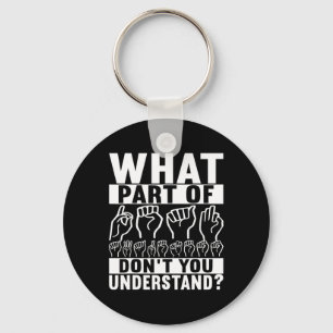 American Sign Language Deaf Awareness  Key Ring