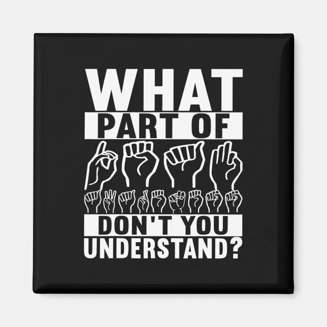 American Sign Language Deaf Awareness  Magnet (Front)