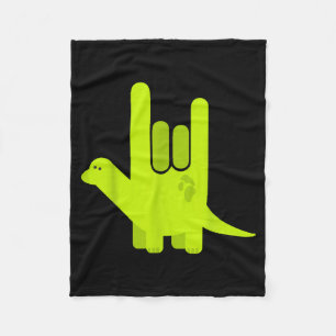 American Sign Language I Love You Design Valentine Fleece Blanket