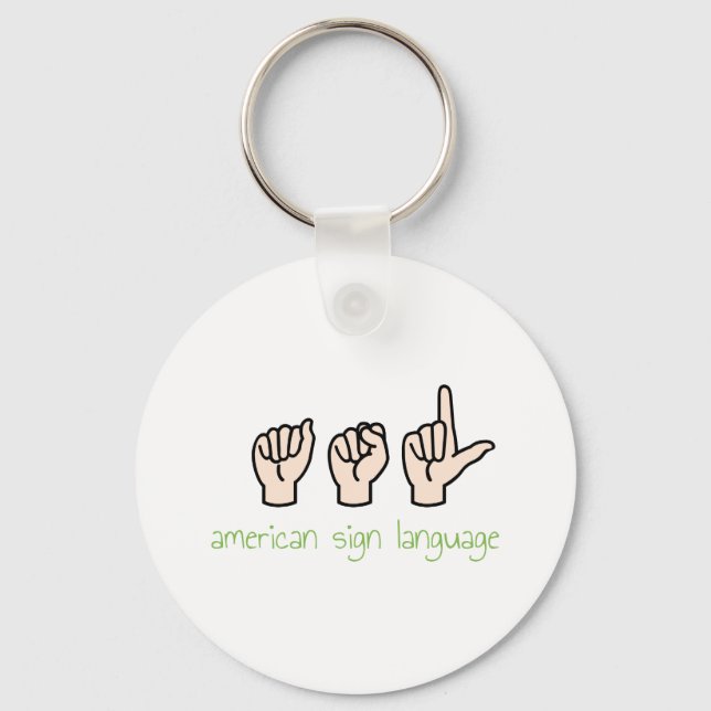 American Sign Language Key Ring (Front)