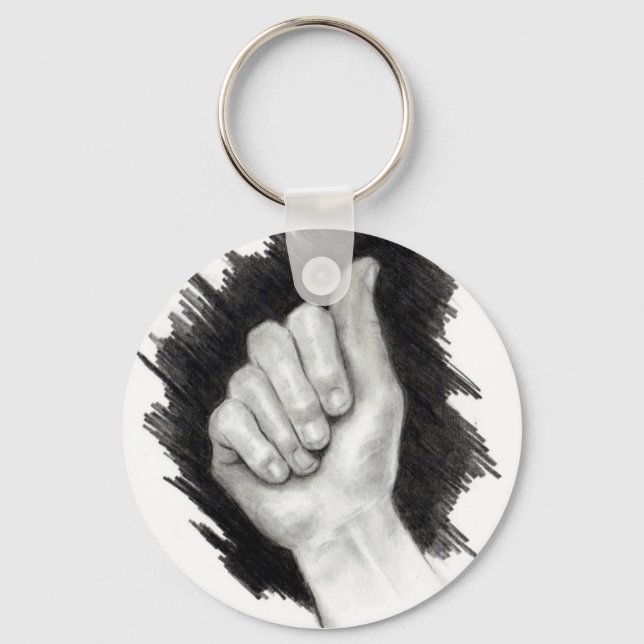 AMERICAN SIGN LANGUAGE: LETTER A KEY RING (Front)
