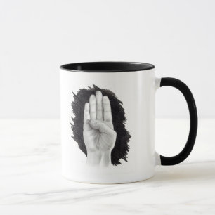 AMERICAN SIGN LANGUAGE LETTER "B" MUG