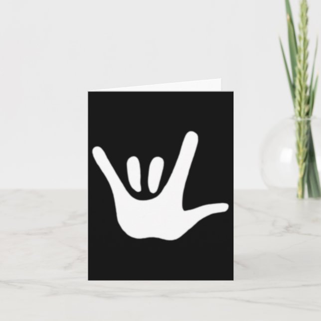 American Sign Language Love Asl Deaf Awareness  Card (Front)