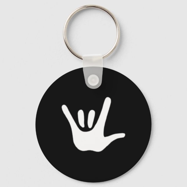 American Sign Language Love Asl Deaf Awareness  Key Ring (Front)