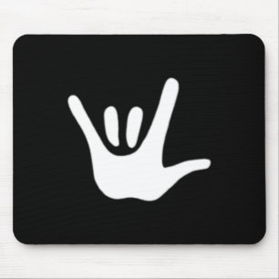 American Sign Language Love ASL Deaf Awareness  Mouse Mat