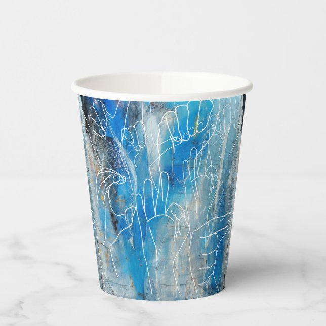 American Sign Language Paper Cups (Left)