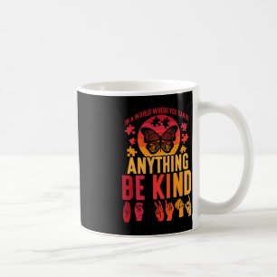 American Sign Language Puzzle Deaf Butterfly Coffee Mug