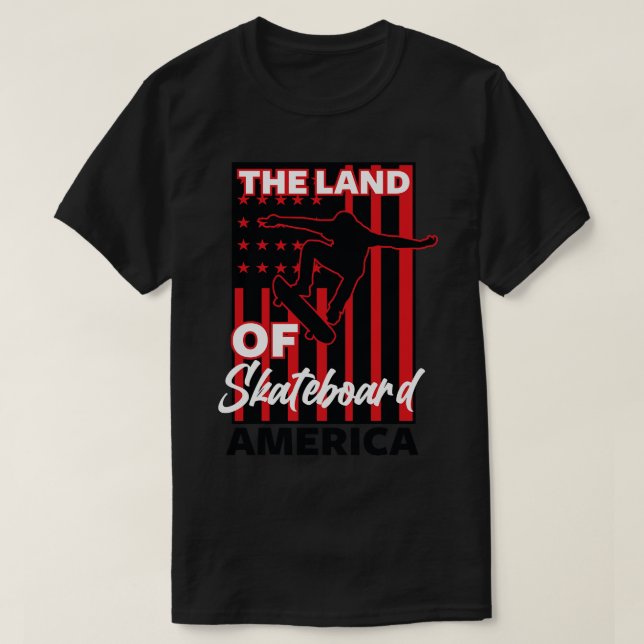 AMERICAN SKATEBOARD POSTER T-Shirt (Design Front)